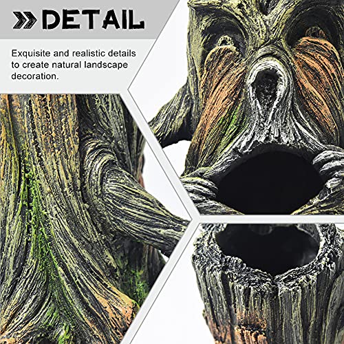 Fish Tank Decorations-Hollow Tree Trunk Aquarium Decorations Disney Aquarium Decorations for Betta Hideout Caves Large Aquarium Décor Thematic Ornaments