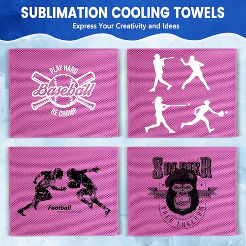Hosuly 100 Pack Cooling Towels, 40"x12" - color: Rose Red