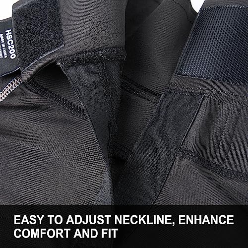 EALER Hockey Compression Shirt with Neck Guard, Neck Protect Long Sleeve Shirt - color: Shirt-man, size: XX-Large