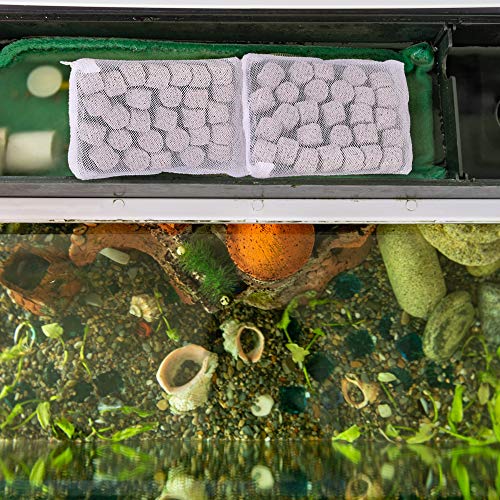 10pcs 7.8 x 5.9 Inch Aquarium Filter Media Bags with Zipper for Activated Carbon, Biospheres, Ceramic Rings