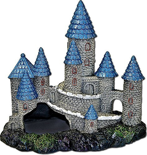 BLUE RIBBON PET Products Exotic Environments Blue Spire Castle Blue/Gray