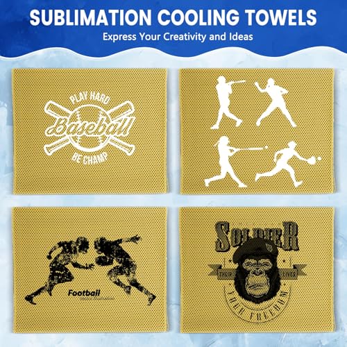 Hosuly 100 Pack Cooling Towels, 40"x12" - color: Yellow