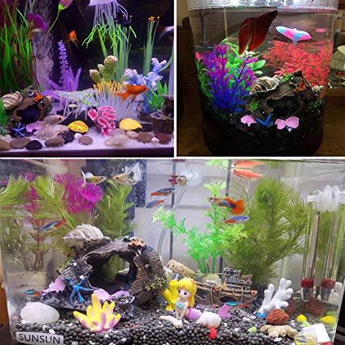 Small Cute Barrel Fish Tank Decorations Aquarium Hideaway Cave House with Shell