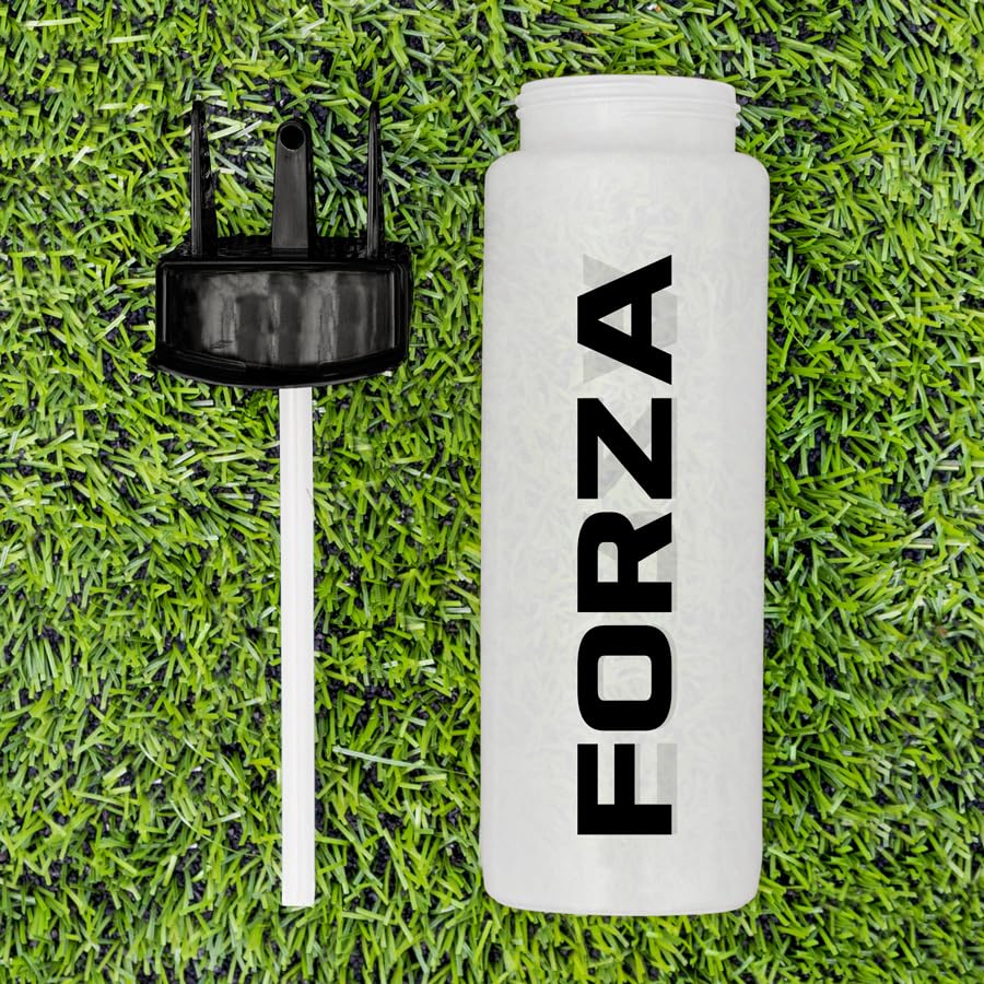 FORZA Team Hygiene Water Bottles – BPA-Free Squeeze Bottles with Contactless Nozzle for Athletes, 1 Litre Capacity (Pack of 1, Semi-Translucent) - color: Semi-Translucent, style: Pack of 1
