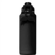 ORCA Hydra 34oz | Insulated, Stainless Steel Water Bottle with Powder Coat Finish & Silicone Grip Whale Tale Handle, Dishwasher Safe Sports Bottle — Black