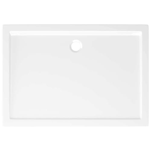 vidaXL Rectangular ABS Shower Base Tray Home Indoor Bath Bathroom Hardware Fixture Plumbing Low Threshold Shower Tray Bath Pan Base White 43.3" - color: White, size: 31.5" x 43.3"