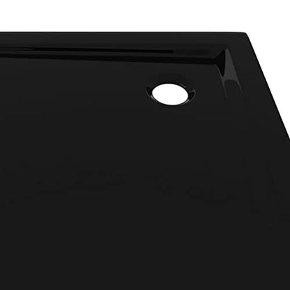 vidaXL Square ABS Shower Base Tray Home Indoor Bath Bathroom Hardware Fixture Part Plumbing Low Threshold Shower Tray Bath Pan Base Black - color: Black, size: 31.5" x 31.5"
