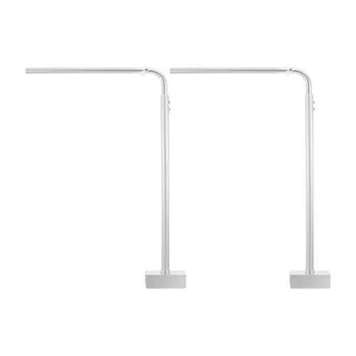 2pcs Aquarium Light Riser Stand, Heavy Duty Aluminium Alloy Bracket Holder for Fish Tank Landscape Lighting, Fits Aquariums with Glass Rim Under 20mm