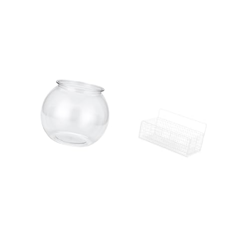 Baoblaze Transparent Small Fish Tank Clear Household Ornament DIY Fish Bowl Vase Table Bedroom Desktop Living Room Home Decors Table Wall Hanging Baskets Float