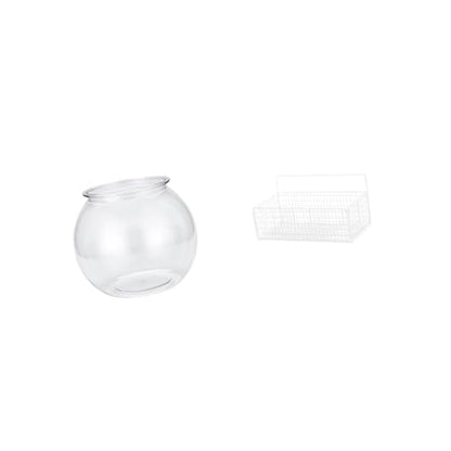 Baoblaze Transparent Small Fish Tank Clear Household Ornament DIY Fish Bowl Vase Table Bedroom Desktop Living Room Home Decors Table Wall Hanging Baskets Float