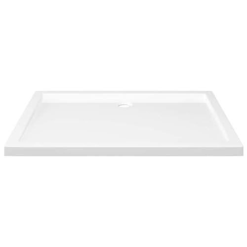 vidaXL Rectangular ABS Shower Base Tray Home Indoor Bathroom Hardware Fixture Plumbing Low Threshold Shower Tray Bath Base White 39.4" - color: White, size: 27.6" x 39.4"