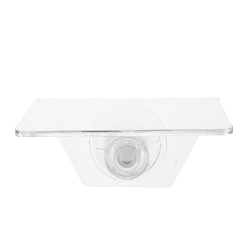 Aquarium Floating Shelf: Fish Tank Acrylic Ledge Plants Holder with Suction Cup - 4x3.2x2in Transparent Ledge for Aquarium Coral Aquatic Plants Moss - size: 10.00X8.00X5.00CM