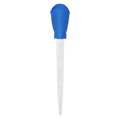 Water Changer for Fish Tank | 30ml Long Syringe Tube, Manual Liquid Dropper, PVC Construction | Easy Cleaning, Egg and Carat Transfer, Durable Lightweight Tool | Multifunctional Aquarium Feeder - color: Blue(28CM)