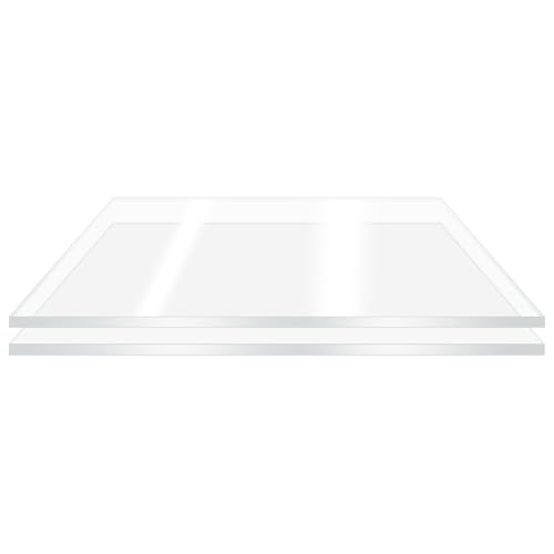 2 Pieces 8 x 10” Clear Acrylic Sheet Plexiglass - 1/8”(3mm) Thick, Use for Craft Projects, Signs, DIY Projects and More; Cut with Saw or Hand Tools, No Laser Cut - size: (2 Pieces) 8" x 10", style: 3mm Thick (1/8”)