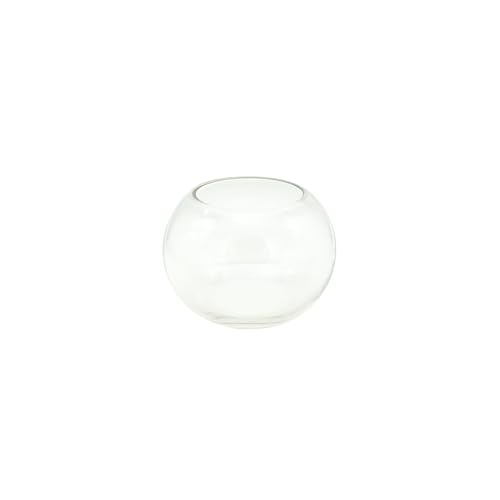 WGV Bowl Glass Vase, Diameter 5.1", Height 3.75", Open Width 3", (Multiple Sizes Choices) Clear Bubble Planter Terrarium Fish Bowl for Wedding Event Home Decor, 24 Pieces (VBW0005) - size: 5"Dx3.75"H 1 Case