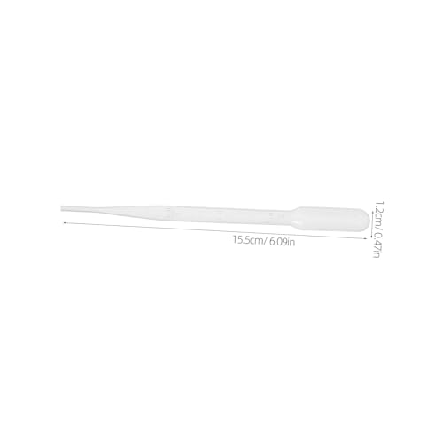 100pcs Plastic Pipettes Graduated Eye Droppers Oil Transfer Disposables for Lab Science Art DIY Projects Medicine Aquarium