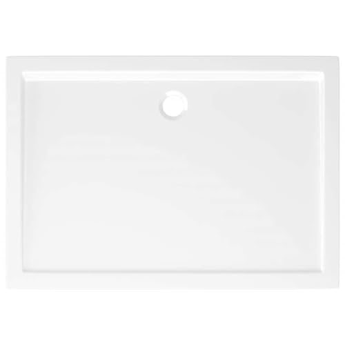 vidaXL Rectangular ABS Shower Base Tray Home Indoor Bathroom Hardware Fixture Plumbing Low Threshold Shower Tray Bath Base White 39.4" - color: White, size: 27.6" x 39.4"
