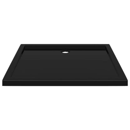 vidaXL Rectangular ABS Shower Base Tray Home Indoor Bathroom Hardware Fixture Plumbing Low Threshold Shower Tray Bath Base Black 35.4" - color: Black, size: 31.5" x 35.4"
