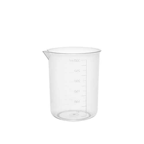 Othmro Measuring Cup 250ml Plastic Graduated Beaker Transparent for Lab Kitchen Liquids 1pcs - color: 250ml 1Pcs