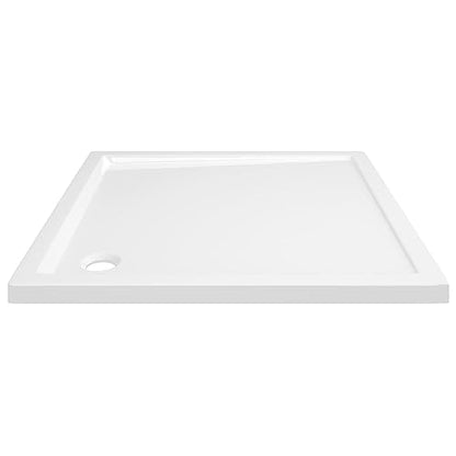 vidaXL Square ABS Shower Base Tray Home Indoor Bath Bathroom Hardware Fixture Part Plumbing Low Threshold Shower Tray Bath Pan Base White - color: White, size: 31.5" x 31.5"