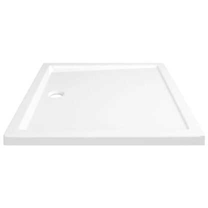 vidaXL Rectangular ABS Shower Base Tray Home Indoor Bath Bathroom Hardware Fixture Plumbing Low Threshold Shower Tray Bath Pan Base White 35.4" - color: White, size: 31.5" x 35.4"