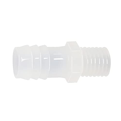 Plastic Hose Barb Fitting, 1" Barb X 3/4 NPT Male Thread Adapter Connector Pipe Fittings for Fuel Gas Liquid Air (Pack of 5) - size: 1" Barb X 3/4 NPT Male Thread