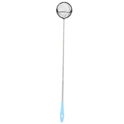 Aquarium Shrimp Net, Stainless Steel Fine Mesh Nest Extendable Fish Fish Skimmer Net Scoop with Long Handle(Round)
