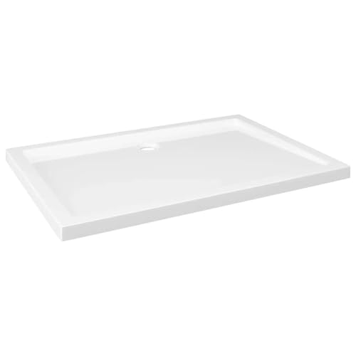 vidaXL Rectangular ABS Shower Base Tray Home Indoor Bathroom Hardware Fixture Plumbing Low Threshold Shower Tray Bath Base White 39.4" - color: White, size: 27.6" x 39.4"