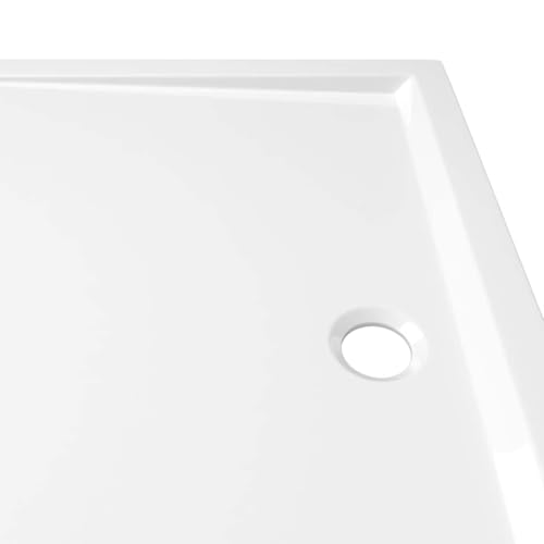 vidaXL Rectangular ABS Shower Base Tray Home Indoor Bath Bathroom Hardware Fixture Plumbing Low Threshold Shower Tray Bath Pan Base White 43.3" - color: White, size: 31.5" x 43.3"