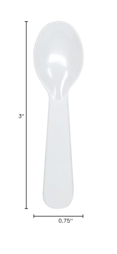 Karat U2450W 2.9" PS Disposable Tasting Spoon, White (Pack of 4000)