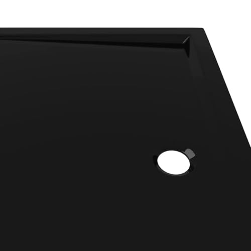 vidaXL Rectangular ABS Shower Base Tray Home Indoor Bathroom Hardware Fixture Plumbing Low Threshold Shower Tray Bath Base Black 43.3" - color: Black, size: 31.5" x 43.3"