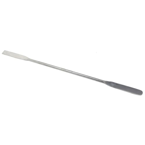 Stainless Steel Lab Laboratory Mini Double-Ended Spatula Micro Square/Round End Sampler - 9" (1)