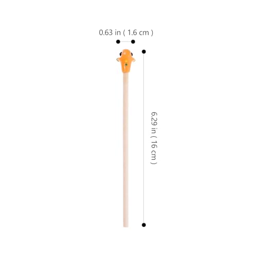 FRCOLOR Fish Training Stick Toys Fish Betta Training Wand Betta Bed Tunnel Hide Resting Tube Wooden Stick Interactive Wooden Wand for Aquariums-Random Color