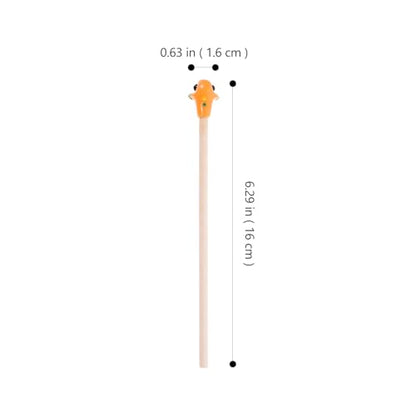 FRCOLOR Fish Training Stick Toys Fish Betta Training Wand Betta Bed Tunnel Hide Resting Tube Wooden Stick Interactive Wooden Wand for Aquariums-Random Color