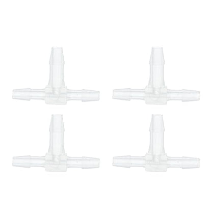 Plastic Hose Barb Fitting 3/32" x 1/8" x 3/32" Tee Type Fitting PP 4 Pcs