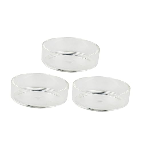 BESPORTBLE 5pcs Round Ornamental Shrimp Feeding Pot for Shrimp Tank Aquarium Fish Bowl Crystal Design - size: Size 2