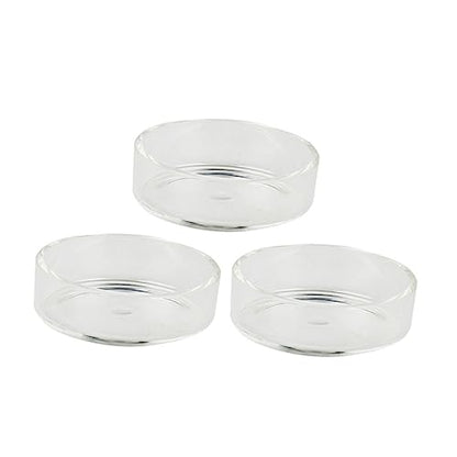 BESPORTBLE 5pcs Round Ornamental Shrimp Feeding Pot for Shrimp Tank Aquarium Fish Bowl Crystal Design - size: Size 2