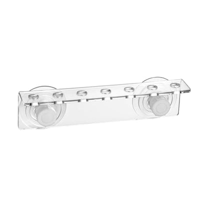 Aquarium Coral Holder Acrylic Rack Double Suction Cups Enhanced Suction Cups Transparent Bracket Suitable for Fishing Tanks Aquariums, 7 Holes
