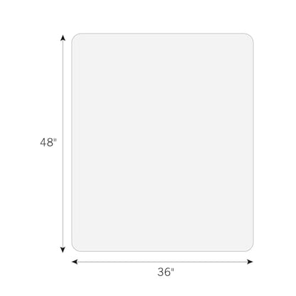 3x4ft Clear PVC Floor Mat, 2mm Thick Waterproof Protective Mat for Hard Floors, Under Refrigerator, Pet Bowls, or Appliances – Cuttable, Easy to Clean - size: 3' x 4' (Rectangular)
