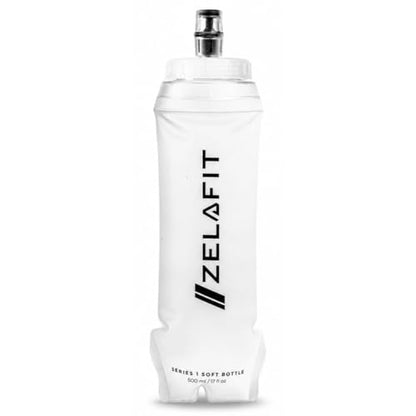 ZelaFit® 2x Running Water Bottle 500ml - Collapsible Water Bottle, Perfect Running Accessories - Hydration Vest Compatible Leakproof Soft Flask - Easy-Fill and Lightweight (1)