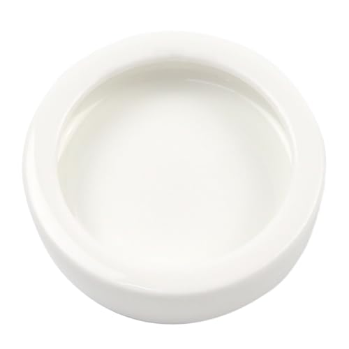 OMEM Worm Dish Mini Reptile Food Bowl Ceramics Made Mealworms Bowls Anti-Escape for Lizard Gecko Leopard Bearded Dragon (S)