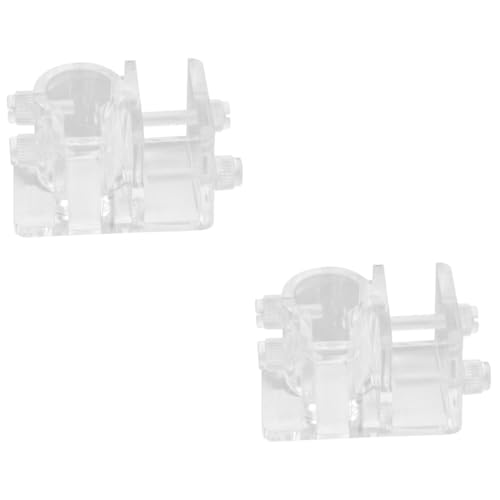 BESPORTBLE 2pcs Multifunction Acrylic Clamp for Fish Tanks Water Inlet Outlet Holder Space-Saving Design Easy to Install Aquarium Feeding Clip Material for -Term Use - color: Whitex2pcs, size: 6X4X3.5cmx2pcs