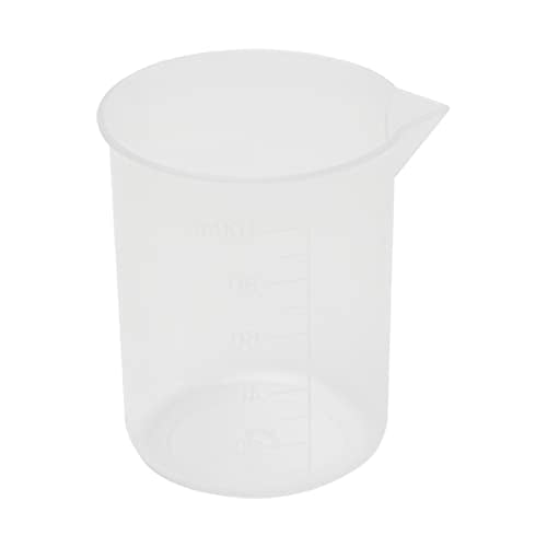 Othmro Measuring Cups 100ml PP Plastic Graduated Beaker Transparent for Lab Kitchen Liquids 6pcs - color: 100ml 6Pcs