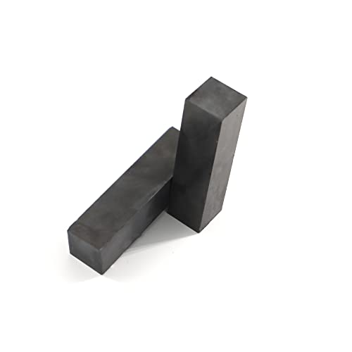 Ceramic Rectangular Square Magnets - Bulk Heavy Duty C8 Grade Rectangle Ferrite Block Magnet 1x1x4 Bar Magnet (Pack of 2)