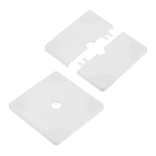 M METERXITY 2-Pack Wall Split Flange, ABS Square Self-Adhesive Escutcheon Plate Cover Buckle for 12mm/0.47in Dia Pipe Accessories/Floor/Ceiling, Plumbing Cover Plates [White,7mm/0.28in H] - color: White, size: 12 mm/0.47 in