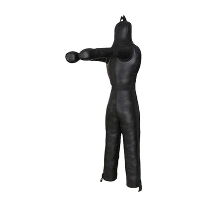 harayaa Boxing Dummy Martial Arts Training Wrestling Dummy Punching Dummy Canvas Cover Unfilled Suitable for Adults Grappling Practice Home Gym Fitness Dojo - color: 170cm Black