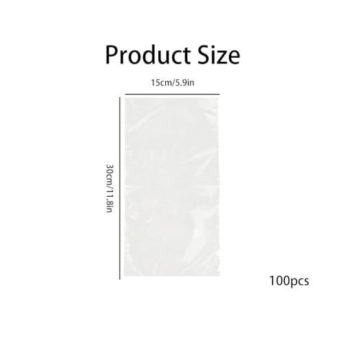 100 Pcs 6"x12" Clear Fish Shipping Bags, Leak-Proof, 2 Mil Thick Plastic Bags for Live Fish Transport and Storage