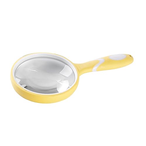 COLLBATH Handheld Glass Handle Design Lightweight Rubber Construction for Comfortable Nature Exploration and Reading for Boys and Girls and Seniors - color: Yellow