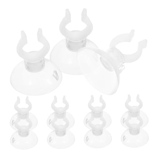 TOYANDONA 20pcs Transparent Aquarium Cup Tubes Clips Water Tubing Holders for Fish Tank Easy to Install Water Accessories for Aquatic Plants and Equipment