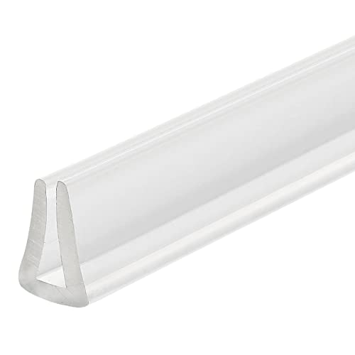 uxcell U Channel Edge Trim, 4.9ft Length Soft Rubber Guard Seal Strip Edge Protector Fit for 2-3mm Edge, (33/64" W x 9/32" H) Clear - size: 33/64"x 9/32"x 4.9ft